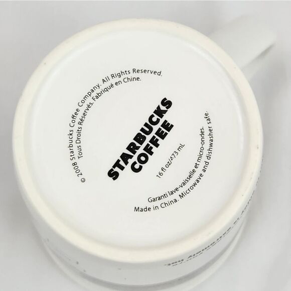 ☕️Starbucks 2008 Ivory & Brown Original Siren Logo 16oz Tall Mug - Picture 10 of 12